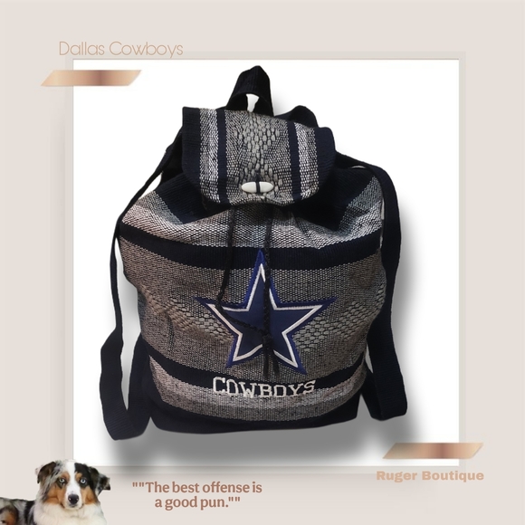 🌿Dallas Cowboys Fan Woven Drawstring Backpack⭐ - Picture 15 of 16